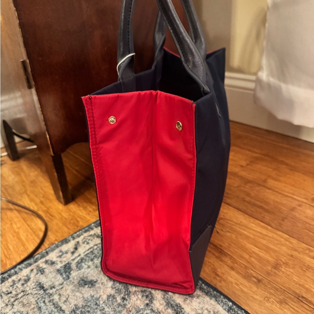 Tory Burch Black and Red Logo Tote - Picture 5 of 15